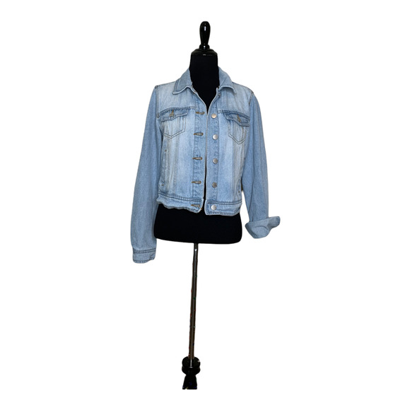 Ci Sono blue buttoned cropped denim jacket size small - Picture 5 of 9